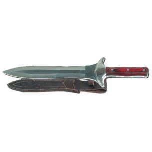 Puñal doble filo formica con funda Inox.
