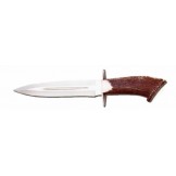 Cuchillo de caza doble filo puño venado roseta Inox.