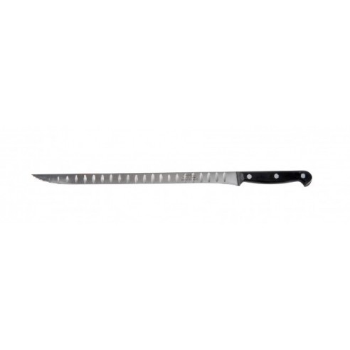 Cuchillo Jamonero Flexible Alveolado negro Inox 260 mm